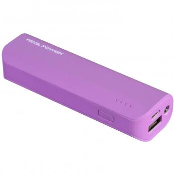 REALPOWER REALPOWER PB-2600 Powerbank 2600 mAh Lila