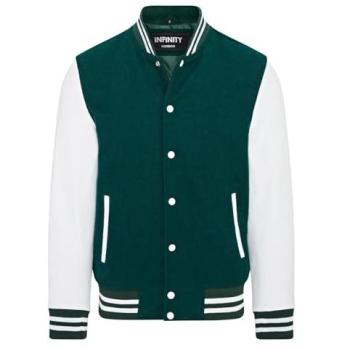 Infinity Woll-Lederjacke im Letterman-Design