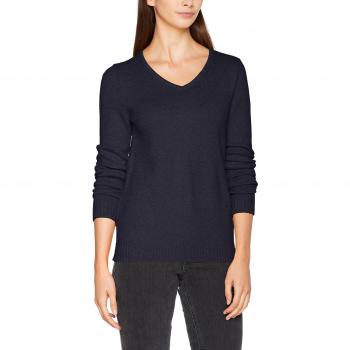 Vila Strickpullover Dünner Strickpullover Basic Stretch Sweater VIRIL 4595 in Dunkelblau