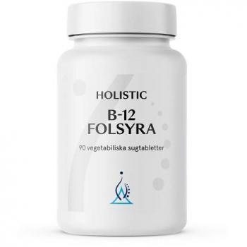 Holistic B12 Folsyra, 90 veganska sugtabletter