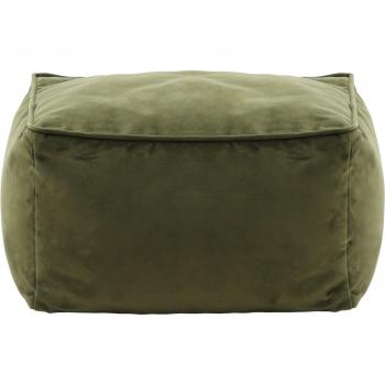 Repose-pieds carré velours olive Amara
