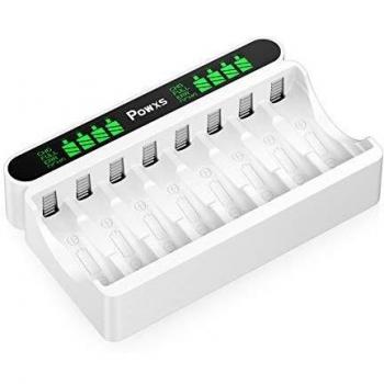RapidPower 8‑Channel Battery Fast Charger (AA + AAA)