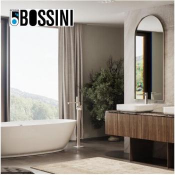 Mélangeur Bain/Douche Bossini – Colonnette Sol & Douchette Flat One Chromée Gillo (Z00761030)