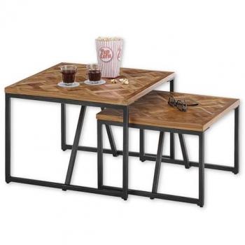 Couchtisch Set Lola, 2-er Set Massivholz Teak recycelt
