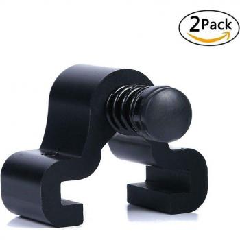 LWZH Sliding Door Hardware with Black Stoppers (One Pair)