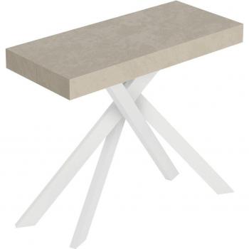 Console Élégante Saki 90x40/196 Cm Pieds Cachemire Blanc