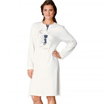 Hajo Interlock-Jersey Creme‑Nachthemd – 44/46