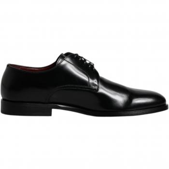 Luxury Black Calfskin Derby Shoes – Size 9 (EU42)