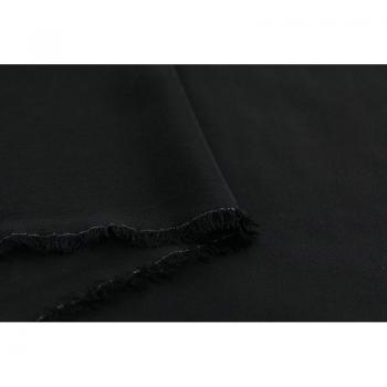 Tissu en soie crêpe noir 110cm SCDC087