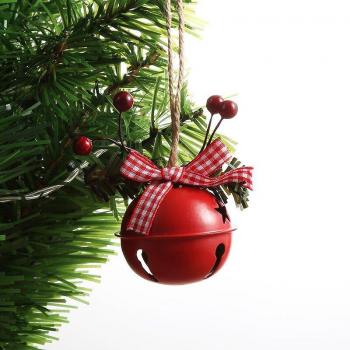 Cloche Ronde Festive en Métal Noir
