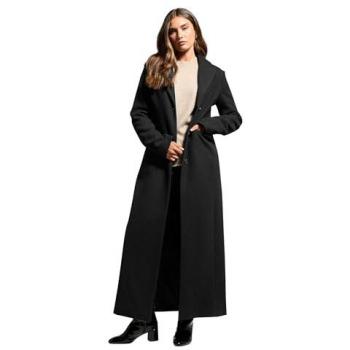 Tall Black Maxi Tailored Coat