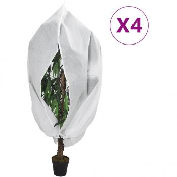 VidaXL Cubiertas para Plantas con cremallera Fundas 4 uds 70 g/m² 3,93x3 m Color Blanco