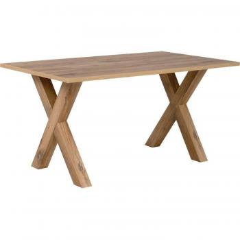 Table à manger rectangulaire Manzano en chêne Flagstaff pour 8 personnes