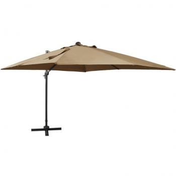 Ombrellone a Sbalzo con Palo e Luci a LED Grigio Talpa 300 cm da giardino cod mxl 29601