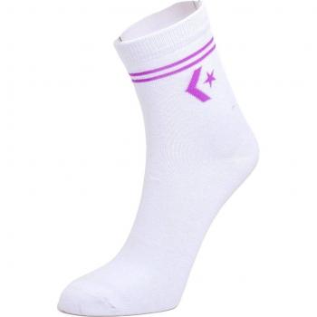 Calze Converse Classic Logo Bianco e Rosa (2 Paia)