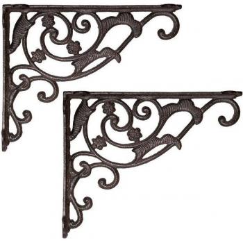 Moritz Wandregalhalter Set – Gusseisen 21 x 26 cm (inkl. Winkel)