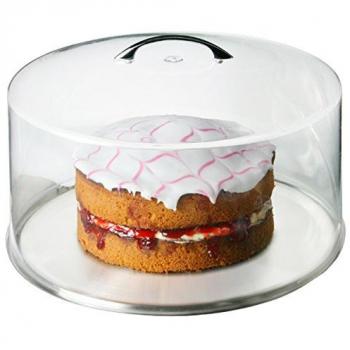 Elegant 30cm Metal Cake Dome & Plate Ensemble