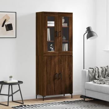 Buffet haut Chêne vieXL 69,5x34x180 cm – finition bois d'ingénierie