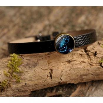 Pulsera de Cuero “Zodiaco Retro” – 12 Signos