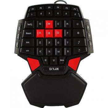 Delux Wired Gaming Mouse and Single-Hand Keyboard Kit