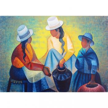 Puzzle de 1000 Piezas Bluebird Mujeres con Potiche Azul