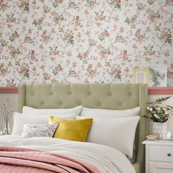 Laura Ashley Antique Pink Removable Paper Wallpaper – Mountney Garden