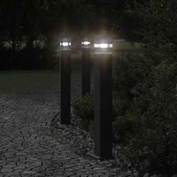 Lampadaire d'extérieur 80 cm en aluminium avec sortie noire