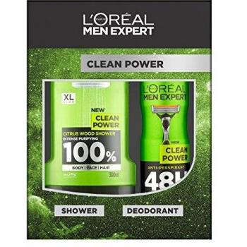 Gel de ducha L’Oreal Men Expert Clean Power 300 ml
