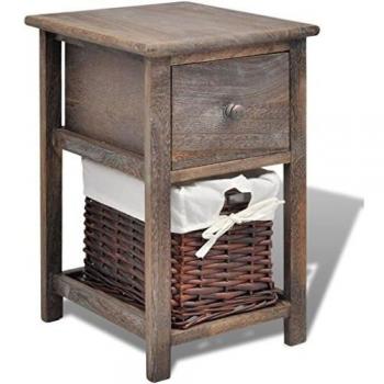 VidaXL Rustic Brown Bedside Cabinet