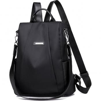 Mochila de viaje negra para mujer