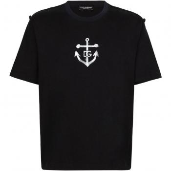 Blue Cotton T-Shirt for men by Dolce & Gabbana, size 50