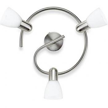 Faretto 3 luci Philips Burlap in metallo attacco E14 IP20 nickel