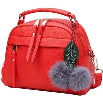 Bolso de Mano con Asa de Cuero PU Negro