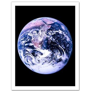Large White Frame Apollo 17 Photo