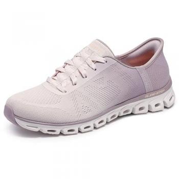 Glide‑Step Excite Sneaker in Mauve (Size 4.5) – Skechers Women’s Slip‑Ins, Textile/Synthetic, Vegan, Machine Washable