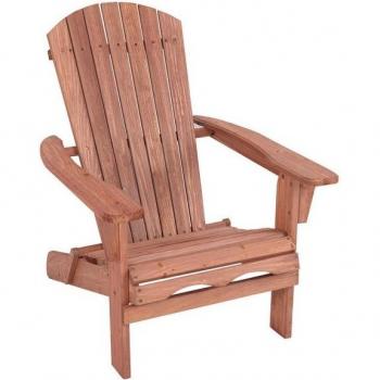 Costway Holz-Adirondack-Stuhl für den Außenbereich