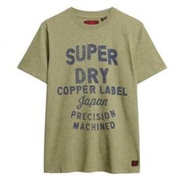 Superdry Workwear T‑Shirt Short Sleeve – Copper Label, Olive (Hushed), L Male