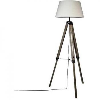 Lampadaire trépied en bois