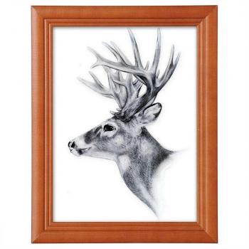 Cornice porta foto A4 21x29,7 cm in legno, vetro trasparente – marrone