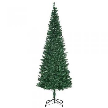 Weihnachtsbaum 2,1 m Christbaum mit Ständer Kunsttanne 631 Äste zerlegbar pvc Grün Ø81 x 210 cm
