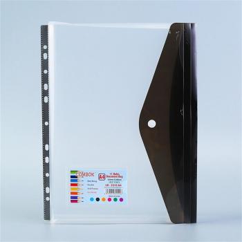 Plastic Document Holder with Snap Closure