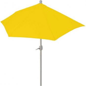 Sonnenschirm Halbschirm Lorca – gelb, 270 cm, UV 50+, Polyester/Alu, 3 kg