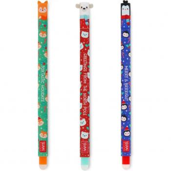 SET 3 BOLÍGRAFOS BORRABLES LEGAMI EDICIÓN ESPECIAL NAVIDAD