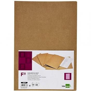 Subcarpeta liderpapel folio kraft 200g/m2