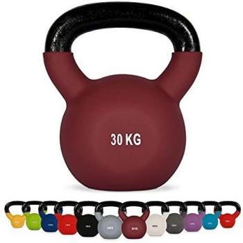 MSPORTS Kugelhantel Neopren 30 kg inkl. Übungsposter