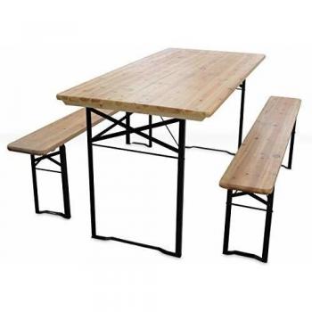 Kit Brasserie Table et Bancs en Bois 180 cm