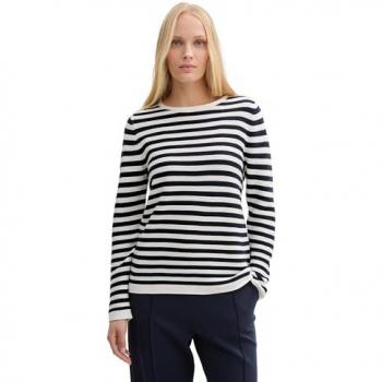 Women's 2XL Tom Tailor Dark Navy White Stripe Sweater