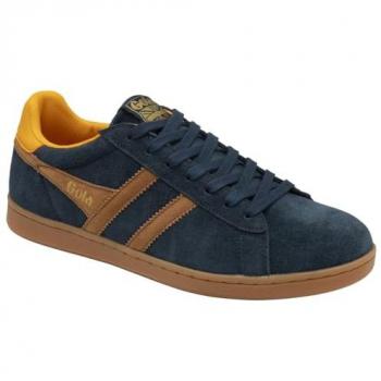 Navy Gola Equipe II Suede Trainers for Men