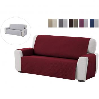 Textil-Home Salvadivano Reversibile Trapuntato con Copridivano Adele 4 Posti. Colore Rosso