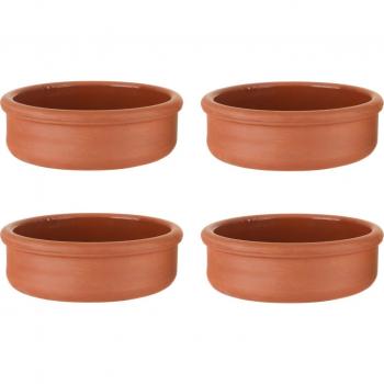 Conjunto de 4 cuencos de barro 15x5 cm